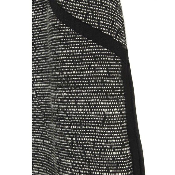 VINCE CAMUTO Black & White Tweed Rounded Hem Straight Pencil Skirt Size 12 - Picture 3 of 5